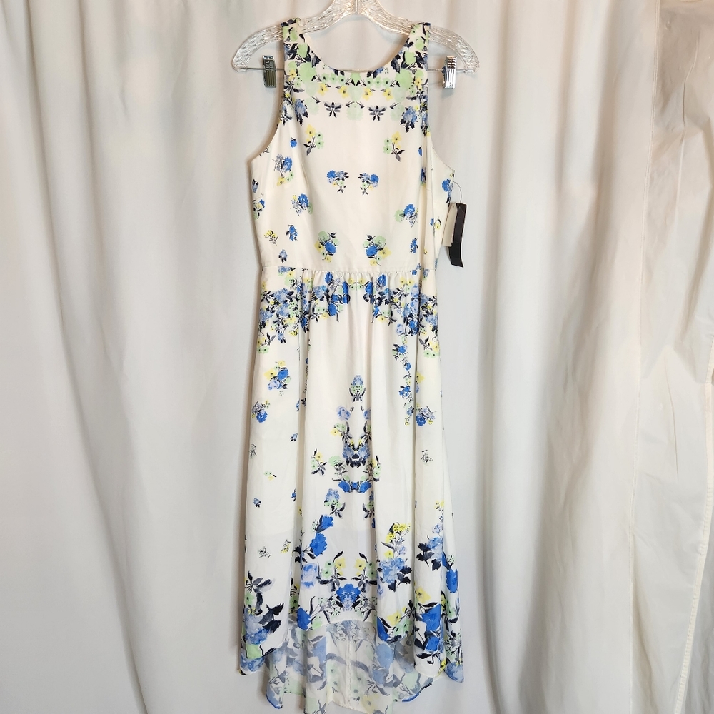 NWT Cynthia Steffe White Floral High Low Dress